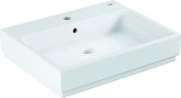 Grohe Cube Ceramic - Waschtisch mit &Uuml;berlauf, 60x49 cm, PureGuard, Alpinwei&szlig;