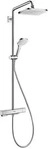 Hansgrohe Croma - Duschs&auml;ule Showerpipe mit Thermostatbatterie, 1jet, EcoSmart,