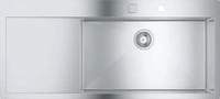 Grohe - Sp&uuml;lbecken K1000 mit automatischem Ablauf, 116x52 cm, geb&uuml;rsteter...