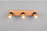 Trio 801100332 Deckenstrahler Aruni 3x5W | GU10 | IP20 - schwarz, Holz