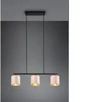 Trio 319000344 Pendelleuchte Julieta 3x40W | E14 | IP20 - schwarz, beige