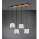 TRIO 302100430 Pendelleuchte Elmau 4x60W | E27 | IP20 - Nickel mit wei&szlig;