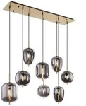 Globo 15345-8MM Deckenleuchte Blacky I 8x40W | E14 - Messing, rauchig