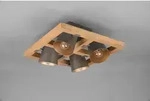 Trio 601900467 Deckenleuchte Bell 4x25w | E14 - Holz, antikes Nickel
