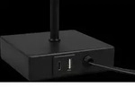 Trio R51061032 Tischleuchte Ole 1x25W | E27 - Zugschalter, USB, schwarz