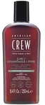 250ml American Crew 3In1 Chamomile & Pine Shampoo, Conditioner & Body Wash