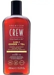 450ml American Crew 3In1 Ginger & Tea Shampoo, Conditioner & Body Wash
