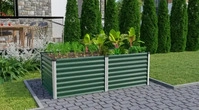 VITAVIA Hochbeet "Meta" (630, seegras/alu) silber