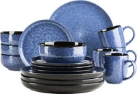 M&Auml;SER Kombi-Geschirrset "Filippa", 16-teilig (Blau)