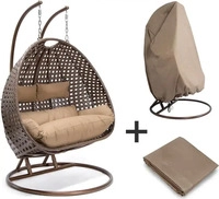 HOME DELUXE Polyrattan H&auml;ngesessel TWIN (Braun)