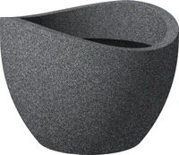 SCHEURICH Pflanzgef&auml;&szlig; Wave Globe (schwarz granit, &Oslash; 60 cm, H&ouml;he 45 cm)
