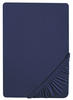 Biberna Premium Jersey-Elasthan Spannbettlaken (180 - 200 x 200 cm, marine)...