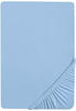 Biberna Feinjersey Spannbettlaken (140 - 160 x 200 cm, eisblau) 140 x 200 cm