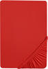 Biberna Feinjersey Spannbettlaken (90 - 100 x 200 cm, rot) 90 x 200 cm