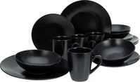 CREATABLE Geschirrset "Black Matt", 16-teilig