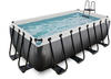 EXIT Swimming Pool rechteckig 400 x 200 x 122 cm schwarz