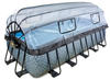 EXIT Swimming Pool rechteckig Premium 540 x 250 x 122 cm grau inkl. Sonnendach +
