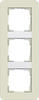 Gira E3 Abdeckrahmen 3-fach, Sand Soft-Touch / Reinweiß glänzend