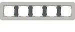 Gira E3 Abdeckrahmen 5-fach, Grau Soft-Touch / Anthrazit