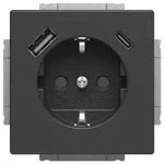 Busch-Jaeger SCHUKO&reg; USB Steckdosen-Einsatz -Safety+ mit USB A/C (anthrazit)
