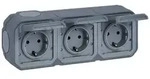 Legrand Plexo New FRAP 3-fach vorverdrahtete Schutzkontakt-Steckdose horizontal,