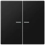 JUNG HOME Taster 2fach, Duroplast lackiert, Serie LS, graphitschwarz matt