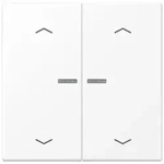 JUNG HOME Taster 2fach, mit Pfeilsymbolen, Duroplast lackiert, Serie LS, schneewei&szlig;