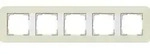 Gira E3 Abdeckrahmen 5-fach, Sand Soft-Touch / Reinwei&szlig; gl&auml;nzend
