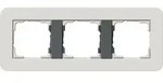 Gira E3 Abdeckrahmen 3-fach, Hellgrau Soft-Touch / Anthrazit