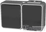 ELSO Aqua Top, Universalschalter und Steckdose, waagerecht, Steckklemme, IP44,