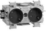 tehalit Steckdose 2-fach 45&deg; Wago Steck-/Klemmtechnik frontrastend,...