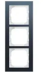 Busch-Axcent Pur Abdeckrahmen 3-fach, Glas Auster