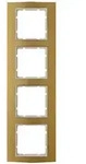 Abdeckrahmen B.3, 4-fach (gold/polarwei&szlig;)