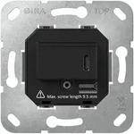Gira USB-Spannungsversorgung PD 1fach, USB Typ C Einsatz, schwarz
