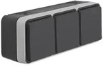 Hager W.1 - Aufputzsteckdose SCHUKO 3-fach waagerecht mit Klappdeckel, IP55,...
