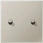 JungAbdeckung mit 2 Kipphebeln, mit Lichtleiter Zylinder (Edelstahl)