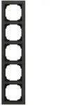 Busch-Jaeger Abdeckrahmen 5-fach, Busch-art linear&reg; (Papier schwarz)