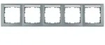 Berker S.1 Abdeckrahmen 5-fach waagerecht, mit Beschriftungsfeld (aluminium,...