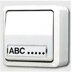 Jung AP 600 - Wippschalter mit Schriftfeld - Universal Aus-Wechsel (alpinwei&szlig;)
