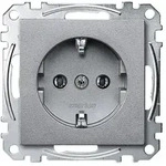 Merten SCHUKO-Steckdose, System M, mit Schraubklemmen (aluminium matt)