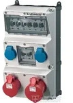 Mennekes AMAXX Steckdosen-Kombination, 1x CEE 32A, 1x CEE 16A, 2x Schuko