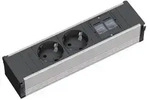 Bachmann CONI Steckdoseneinheit 3-fach (2x CAT5e + 2x Steckdosen Strom)