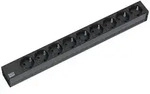 Bachmann 19 Zoll Steckdosenleiste 9-fach, 2m Zuleitung mit Schuko-Stecker, Alu,