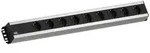 Bachmann Handwerkerleiste 9-fach, Zuleitung 2,0m, schwarz-silber