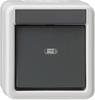 Gira IP 44 Wippschalter - Universal Aus-Wechselschalter (grau)