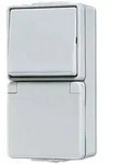 Jung WG 600 - SCHUKO-Steckdose mit Wechselschalter