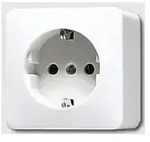 Jung AP 600 - SCHUKO-Steckdose mit Schraubklemmen (wei&szlig;)
