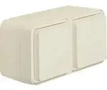 Berker W.1 - Steckdose SCHUKO 2fach, waagerecht mit Klappdeckel (polarwei&szlig;)