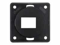 Integro FLOW Tragplatte 1fach für AMP Modular Jacks (schwarz, glänzend)