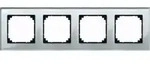 M-Plan Echtglasrahmen, 4fach (Diamantsilber)